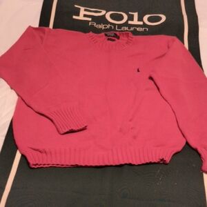 Polo by Ralph Lauren Vibrant Pink Crew Neck Sweater